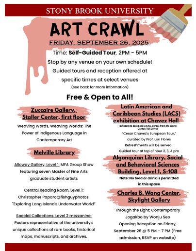 Fall 2025 Art Crawl Schedule and Map