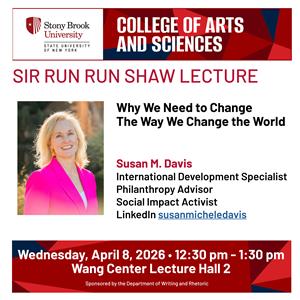 Sir Run Run Shaw Series Lecture, April 8